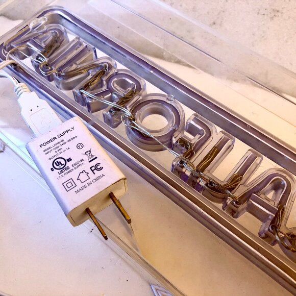 CALIFORNIA Sign Light Acrylic Box Desk Table Lamp Party Decor Electric - Picture 7 of 8